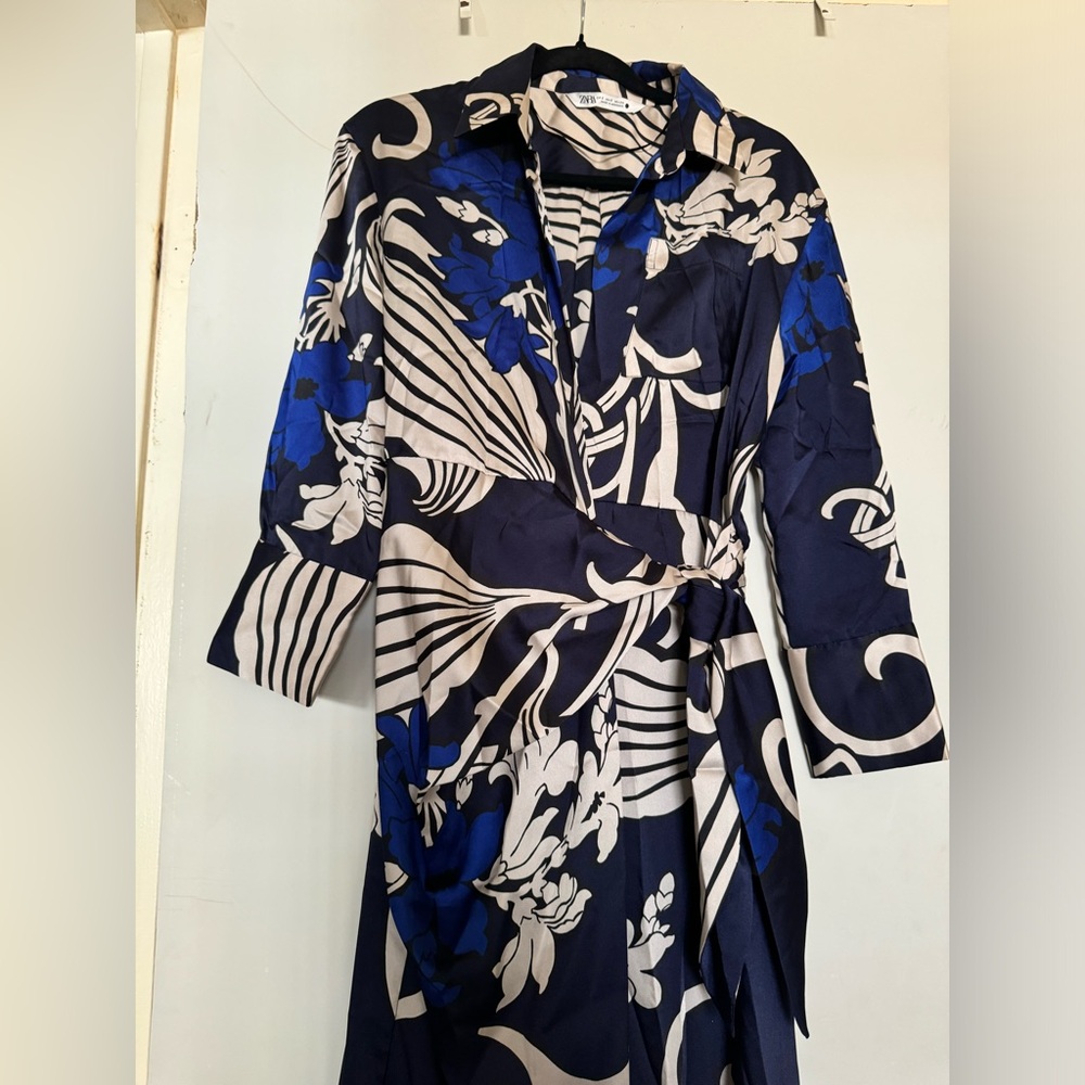 PRINTED SHIRT DRESS - Picture 5 of 6